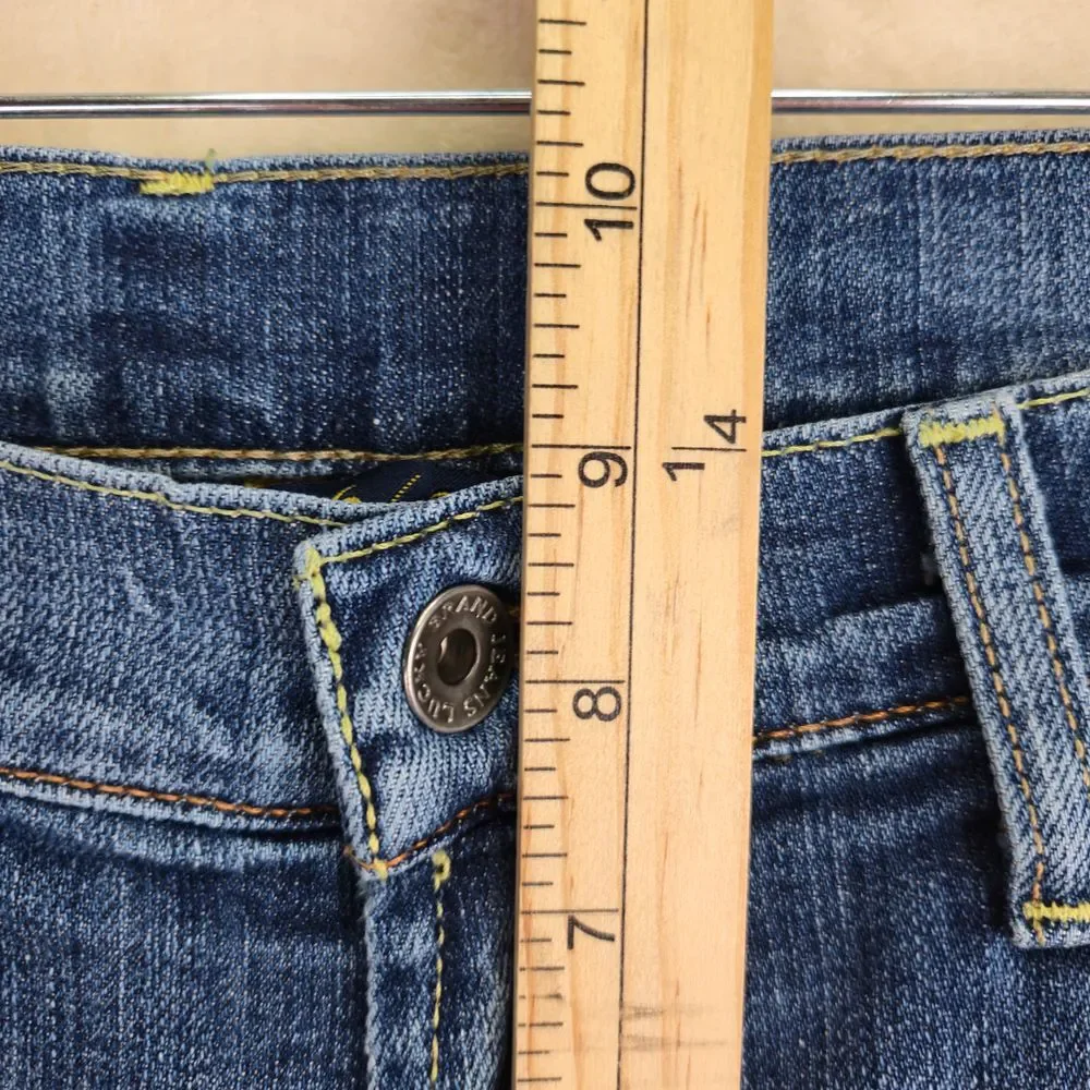 Lucky Brand Classic Rider Capri Jeans Size 6 Medium Wash Western Casual Bohemian